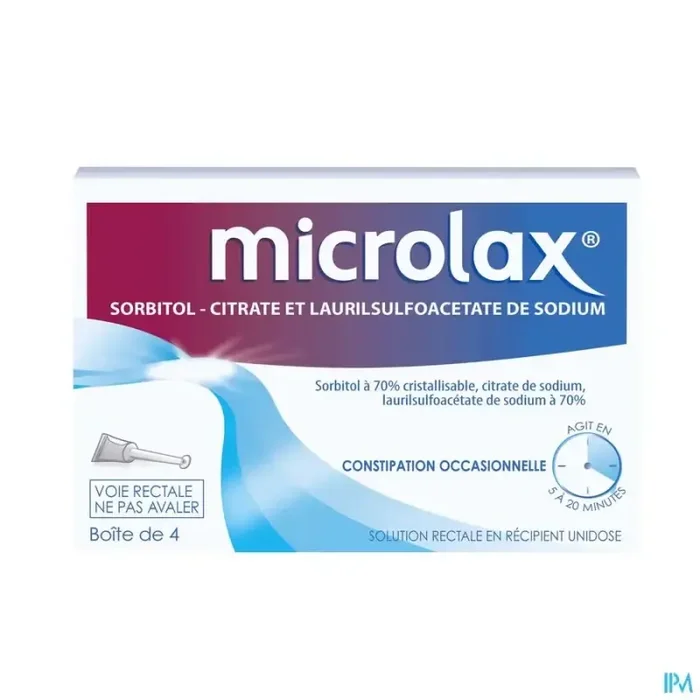 Microlax solution rectale unidose 6g45 4
