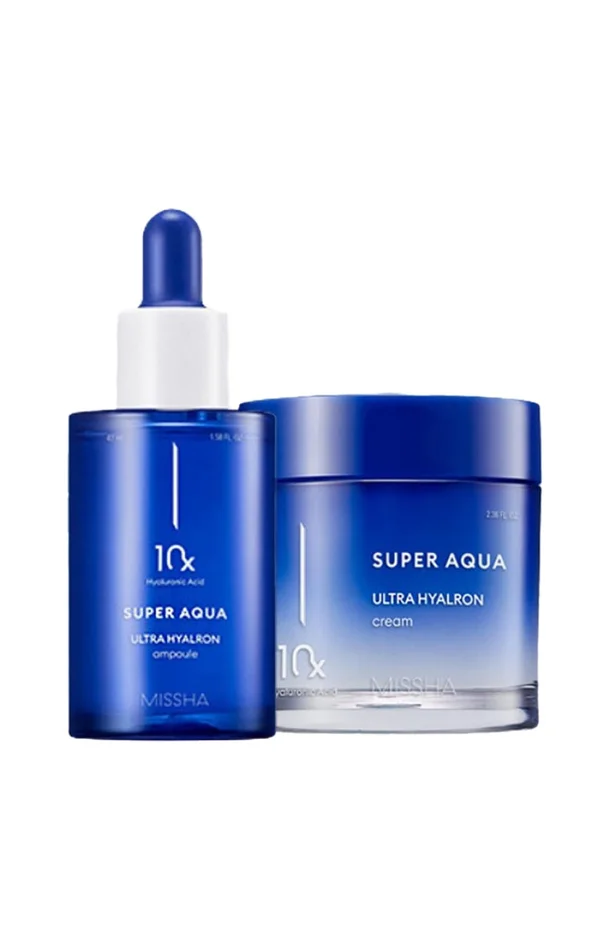 Missha – Kit sérum & crème hydratante – Acide hyaluronique – Visage – 2 produits