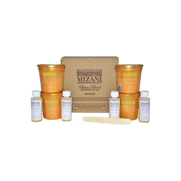 MIZANI BUTTER BLEND ≡ Kit défrisant BUTTER BLEND cuir chevelu sensible x 4 (Relaxer)