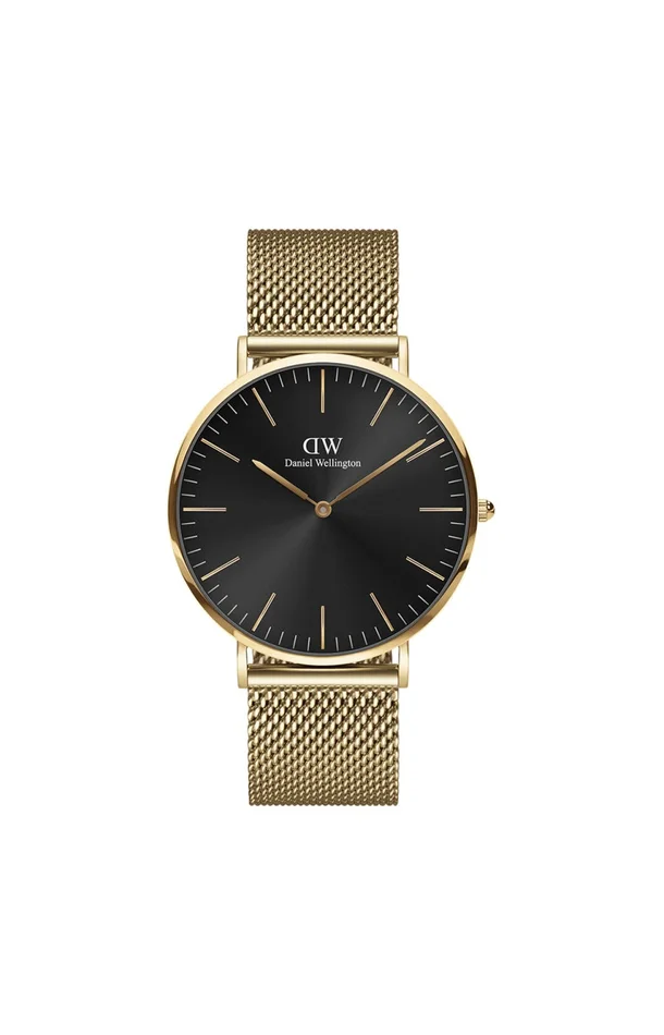 Montre à quartz – Acier inoxydable & plaqué or – Homme
