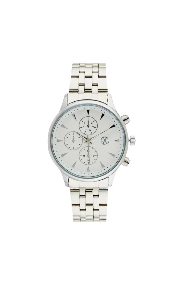 Montre à quartz – Acier inoxydable – Argenté