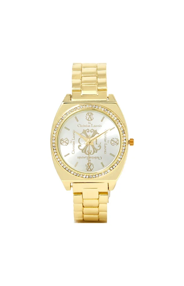 Montre à quartz en acier inoxydable – Doré