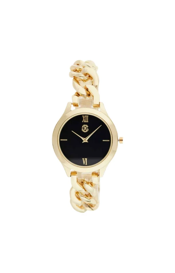 Montre à quartz en alliage – Doré et noir