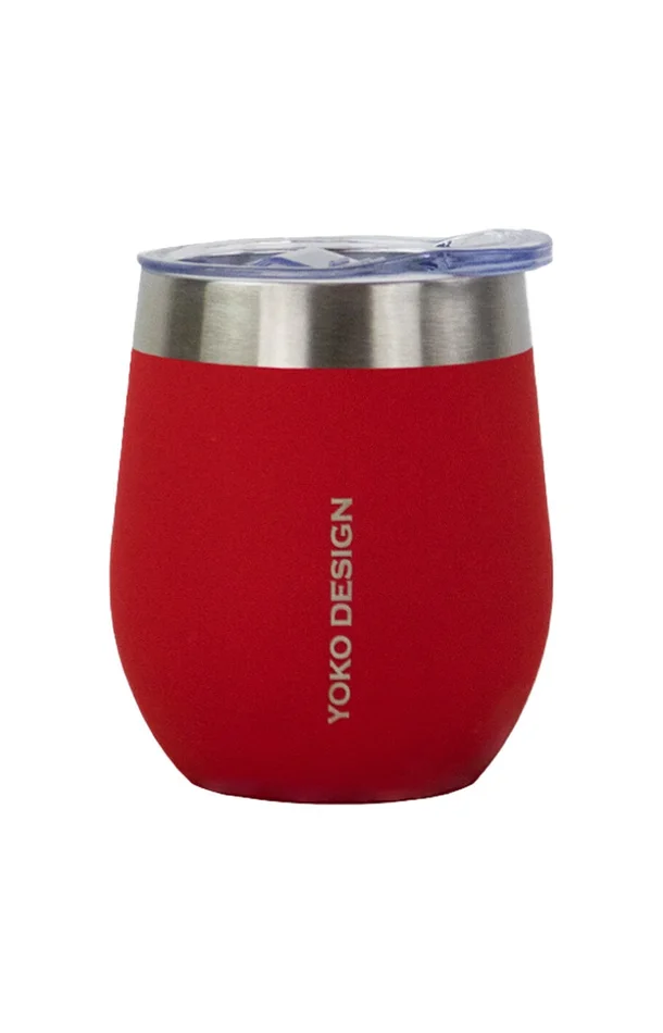 Mug isotherme avec couvercle – Rouge – 250 ml