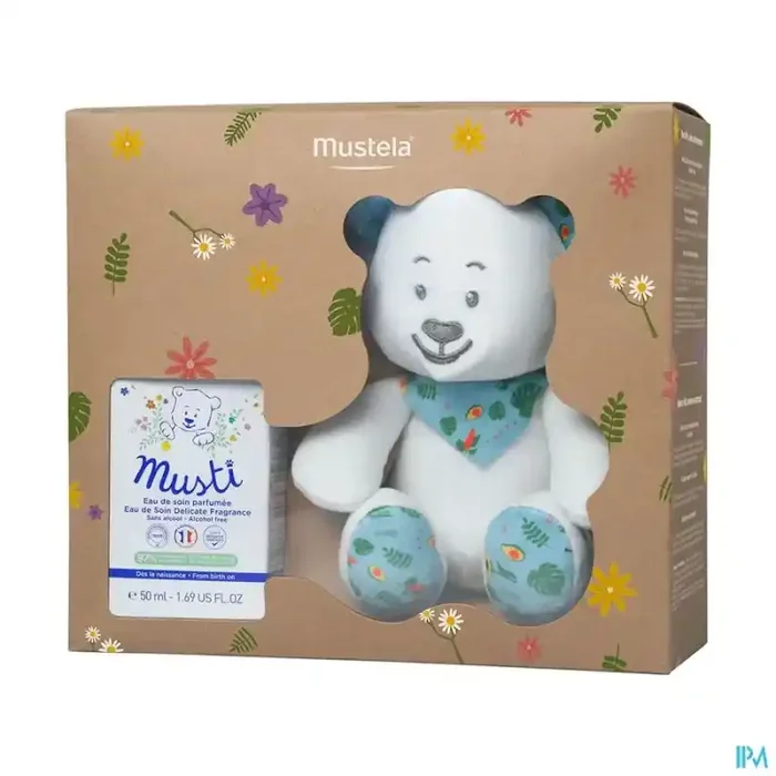 Mustela bébé coffret musti eau parfumee + peluche