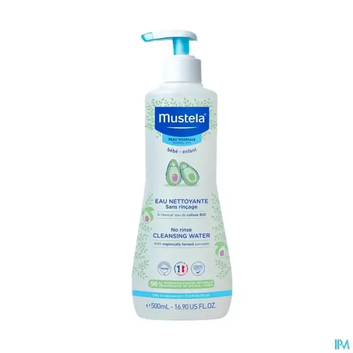 Mustela bébé enfant eau nettoyante sans rincage à l‘avocat bio 500ml