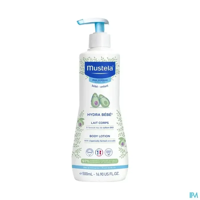 Mustela bébé enfant hydra bebe enfant lait corps à l‘avocat bio 500ml