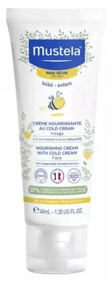 Mustela Crème Nourrissante à la Cire d‘Abeille Bio Peau Sèche 40 ml
