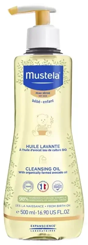 Mustela Huile Lavante à l‘Avocat Bio Peau Sèche 500 ml