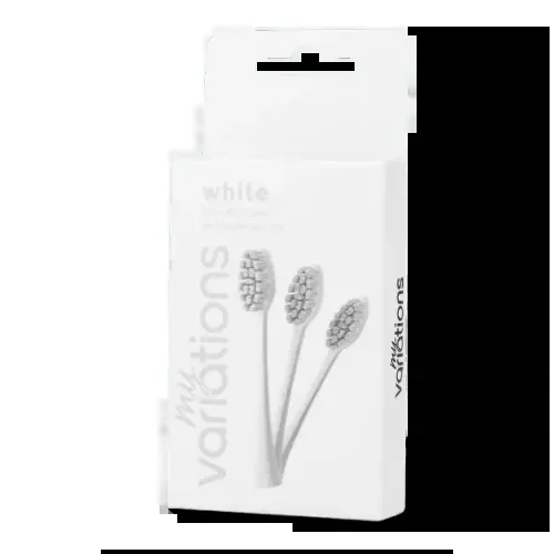 MYVARIATIONS Têtes de Brosse Souples – Pack de 3 Têtes Blanches