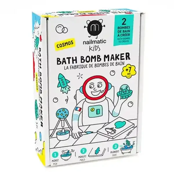 Nailmatic La Fabrique de Boules de Bain Cosmos – Kit DIY pour Enfants – 1 kit