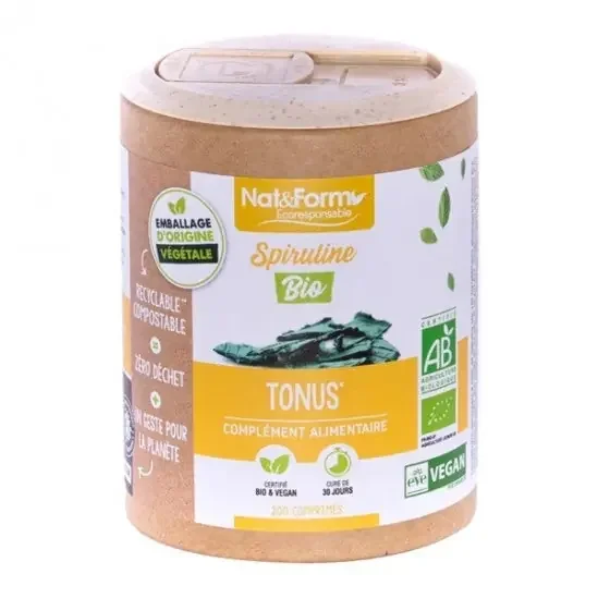 Nat & form spiruline bio 200 comprimés