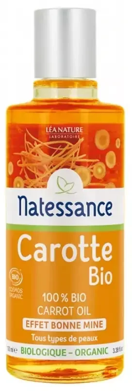 Natessance Huile de Carotte Bio – 100% Pure – Effet Bonne Mine