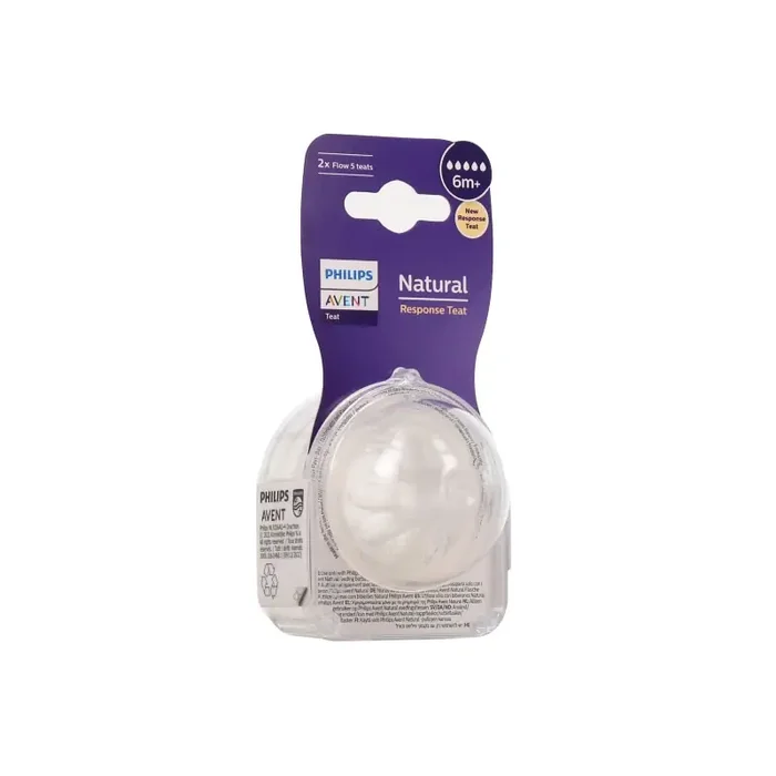 NATURAL TETINES SILICONE X2 à DEBIT 5 – 6 MOIS+ AVENT