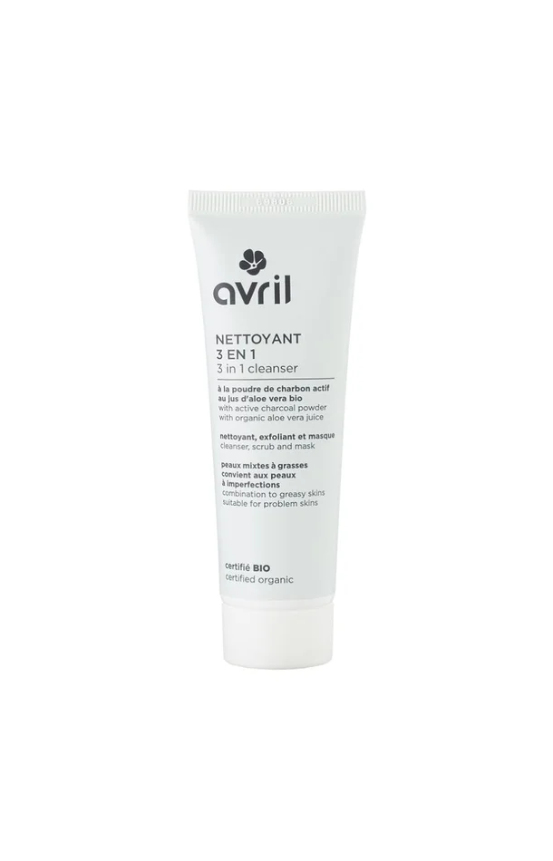 Nettoyant 3 en 1 bio – Peaux mixtes à grasses – 50 ml
