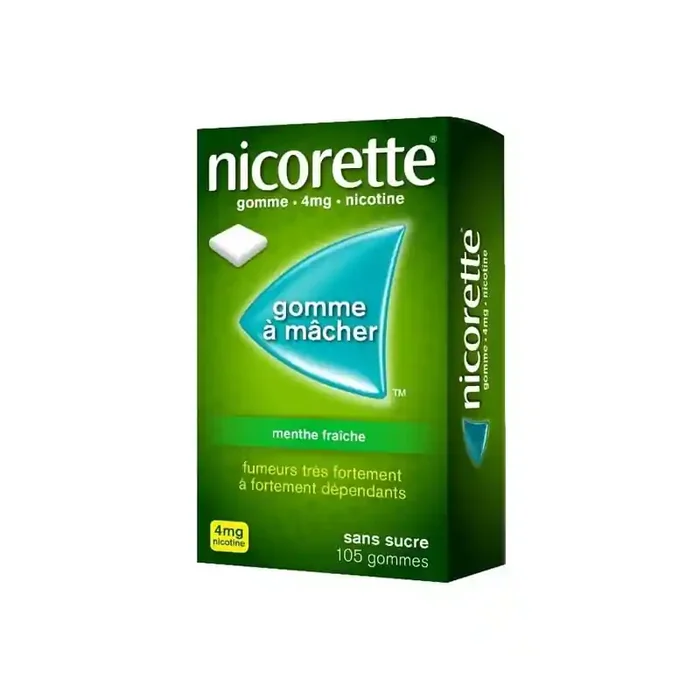 Nicorette 4mg gomme a macher menthe fraiche 105 gommes