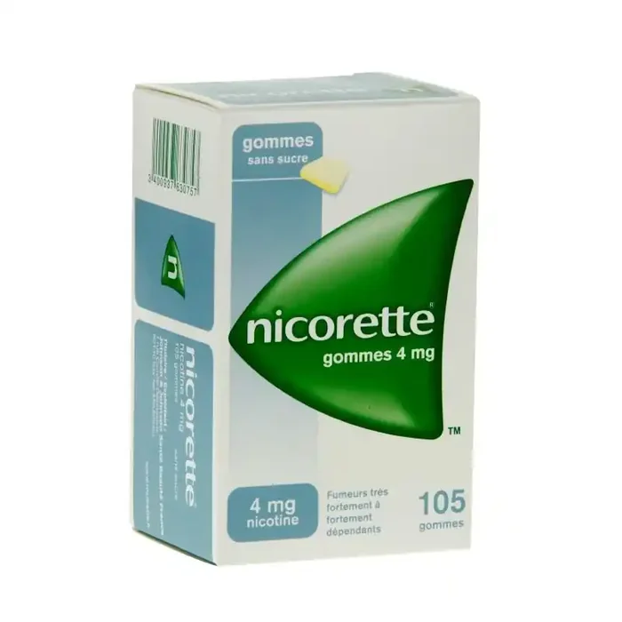 Nicorette 4mg Sans Sucre 105 gommes a macher
