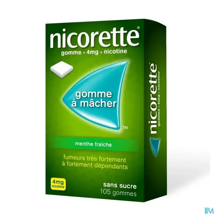 Nicorette menthe fraîche 4mg sans sucre gommes 105