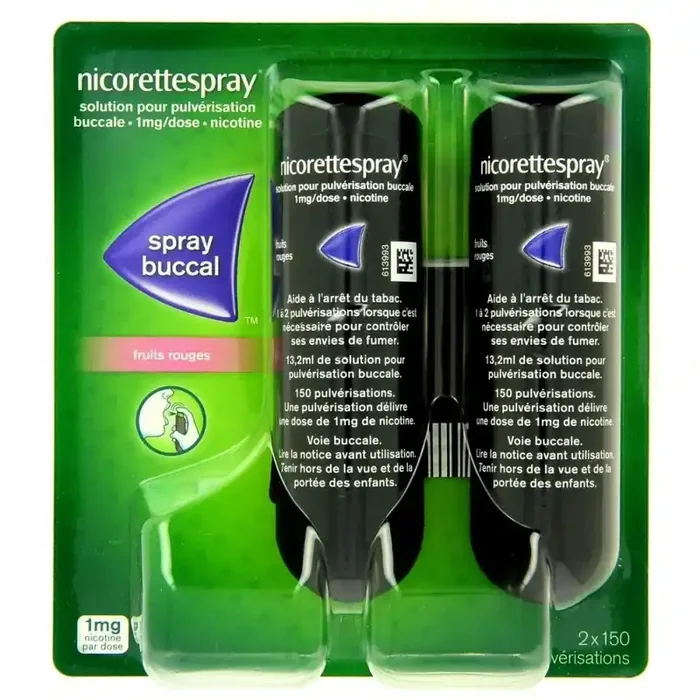 Nicorettespray menthe fraiche 2×150 pulverisations