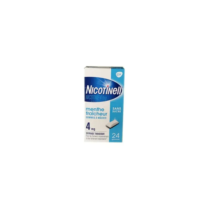 NICOTINELL MENTHE FRAICHEUR SANS SUCRE 4 MG 24 GOMMES GSK