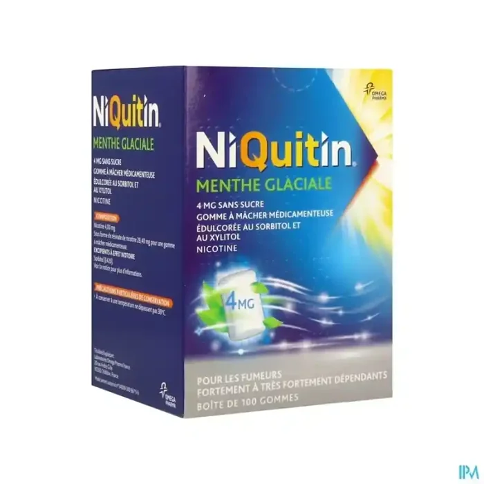 Niquitin menthe glaciale 4mg gommes à mâcher 100