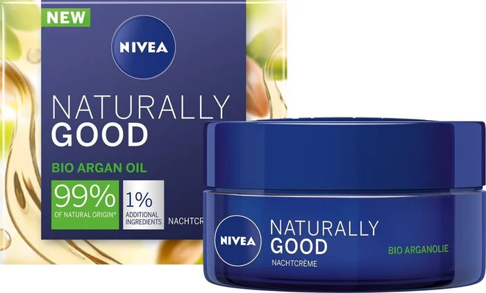 NIVEA Crème de nuit Naturally Good À l’huile d’argan bio 50 ml