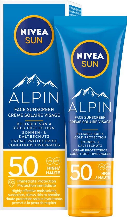 NIVEA SUN Alpin SPF 50+ Sports d’hiver Ski Pour le visage 50 ml