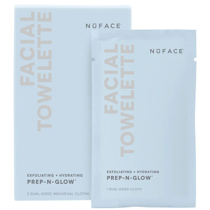 NuFACE Prep-N-Glow Lingettes Nettoyantes Visage (5 sachets)