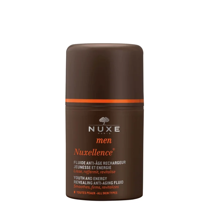 Nuxe Men – Nuxellence – Fluide anti-âge rechargeur jeunesse et energie Homme – Toutes peaux – 50ml