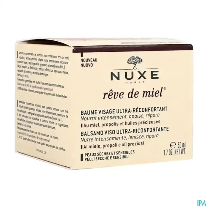 Nuxe rêve de miel baume visage ultra réconfortant 50ml