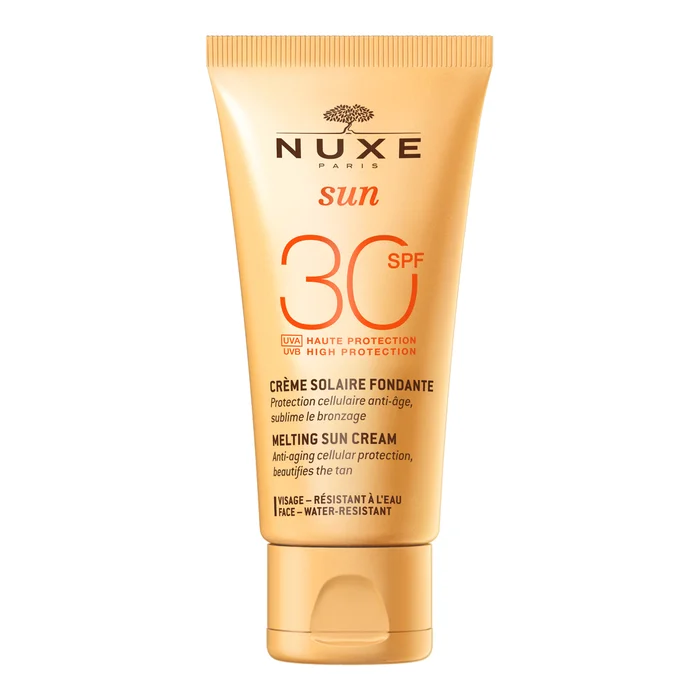 Nuxe Sun – Crème solaire visage délicieuse Haute Protection SPF 30 – Tous types de peaux – 50ml