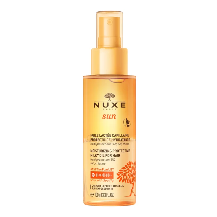 Nuxe Sun – Huile Lactée Capillaire Protectrice Hydratante – Tous types de cheveux – 100ml