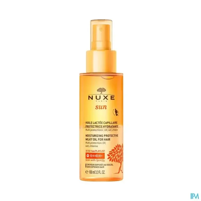 Nuxe sun huile lactee capillaire brume protectrice hydratante 100ml