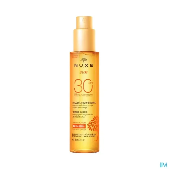 Nuxe sun huile solaire or haute protection SPF30 150ml