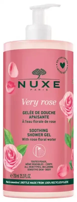 Nuxe Very rose Gelée de Douche Apaisante Toutes Peaux 750 ml
