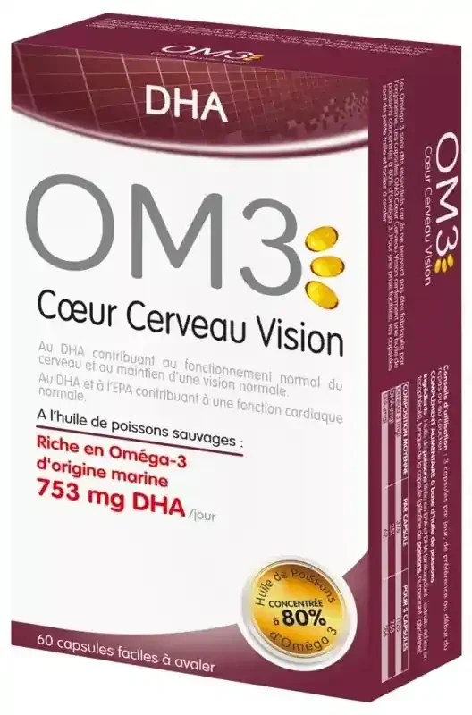 Om3 Dha Cœur Cerveau Vision – 60 Capsules