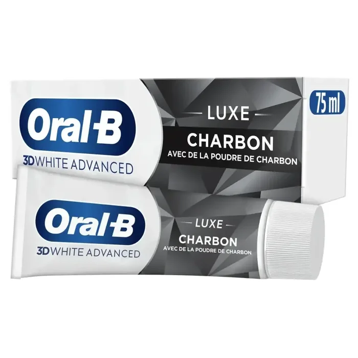 Oral B 3D white advanced luxe charbon dentifrice 75ml