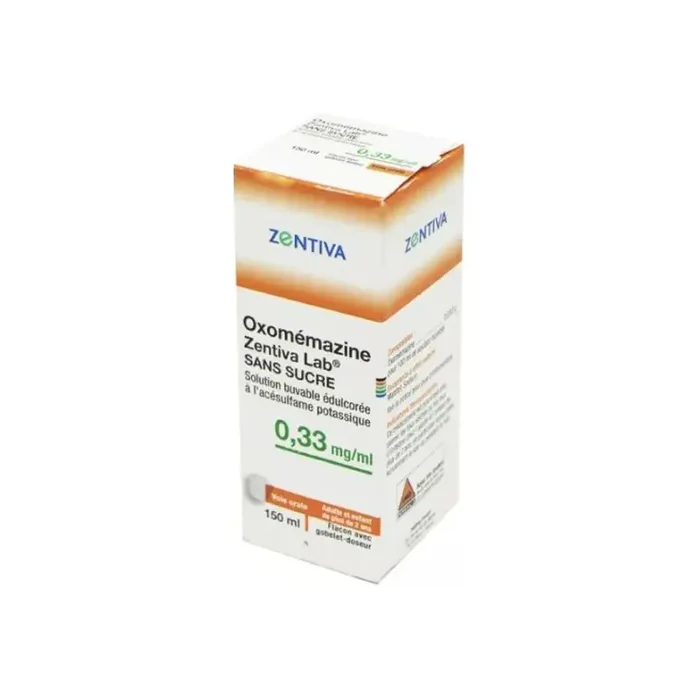 Oxomemazine Zentiva 0,33 mg/ml sans sucre solution buvable 150ml