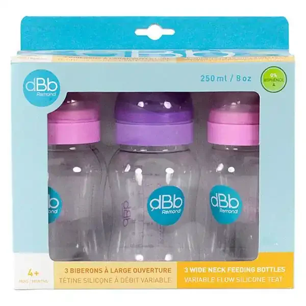 Pack 3 biberons 250ml 4mois+