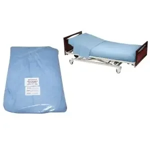 Pack de 3 draps – Bleu – pour lits médicalisés