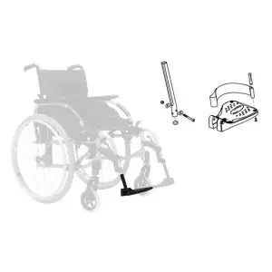 Palette et Tige repose pied Droit Fauteuil roulant Action 2NG