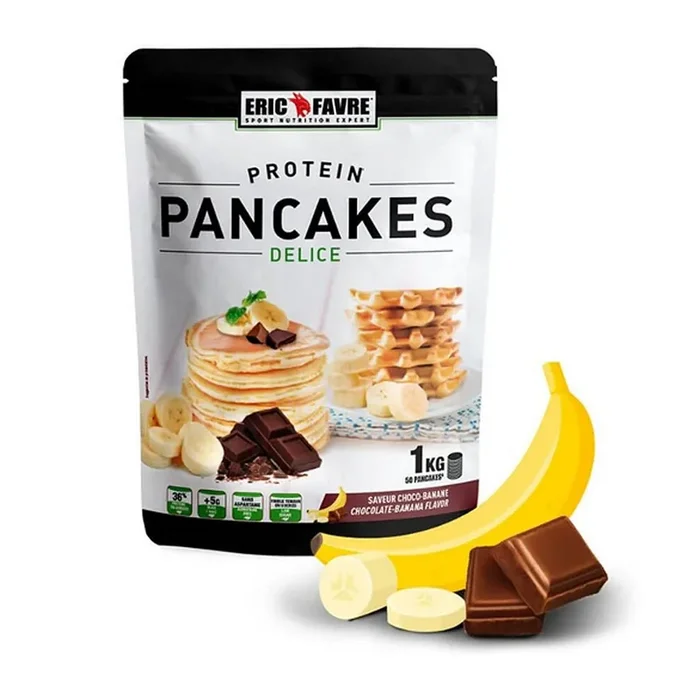 Pancake Protein – Choco banane – Gaufres et pancakes protéinés – Sachet 1kg