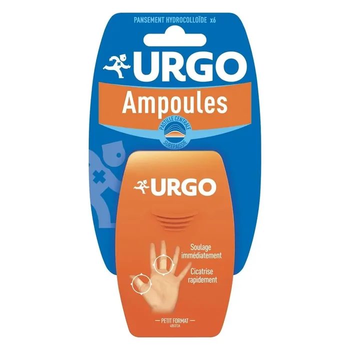 Pansements Ampoules – Petit Format 6,1 x 2,5 cm – Orteils, Doigts – 6 Pansements Hydrocolloïdes