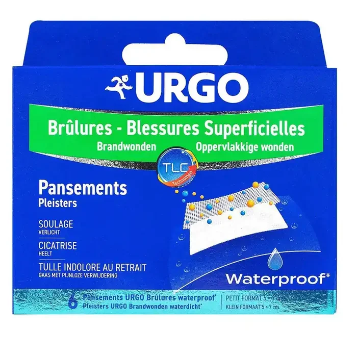 Pansements Brûlures – Blessures Superficielles – Waterproof – Boîte de 6