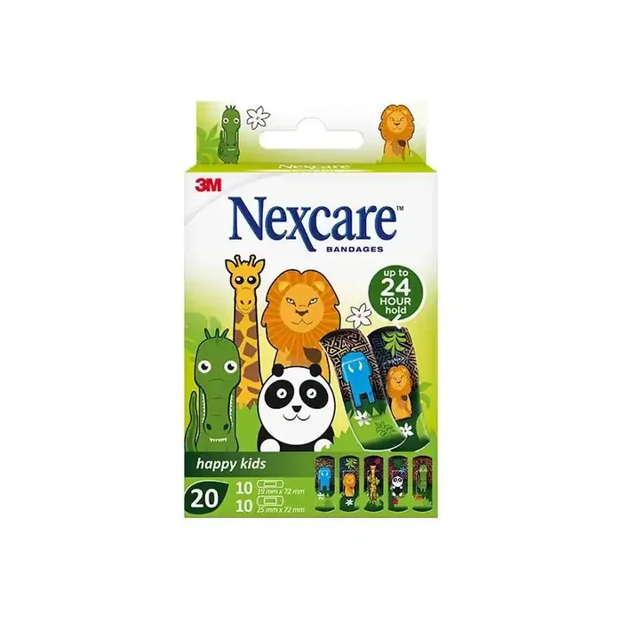 PANSEMENTS HAPPY KIDS ANIMAUX DE LA JUNGLE X20 NEXCARE