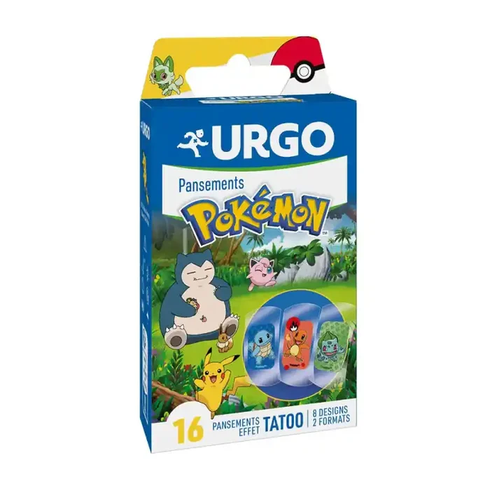 PANSEMENTS TATOO POKEMON ENFANTS X16 URGO