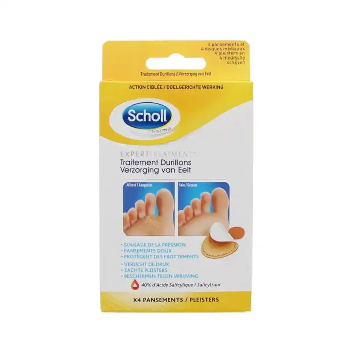 PANSEMENTS TRAITEMENT DURILLONS X 4 SCHOLL PHARMA