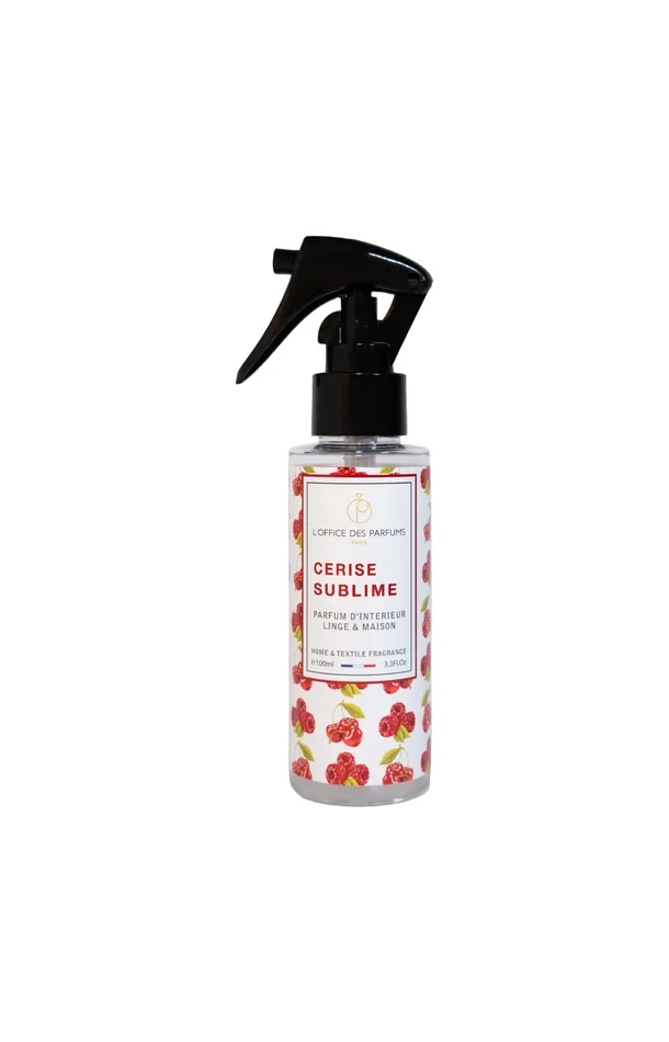 Parfum d’intérieur & de linge – Cerise Sublime – Floral fruité – 100 ml
