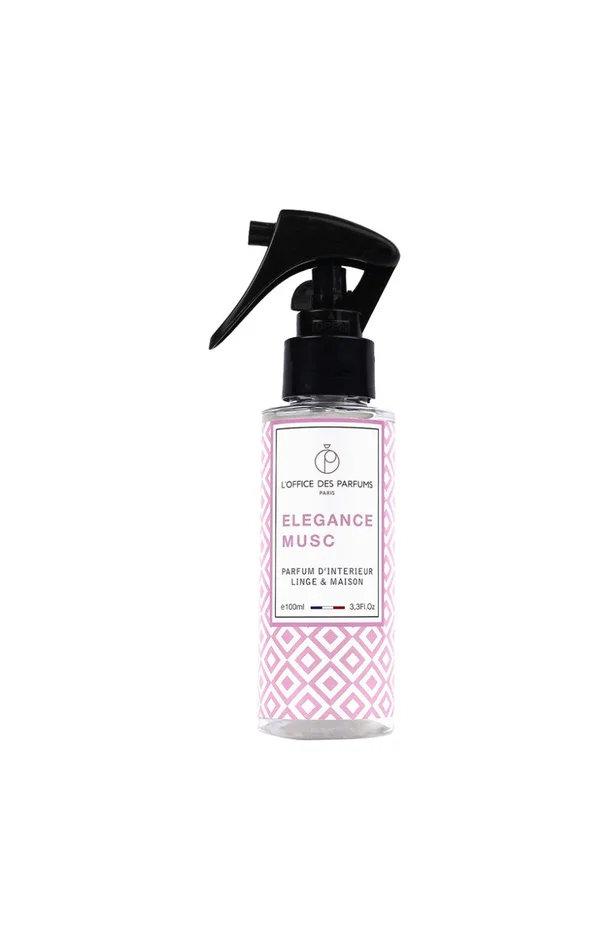 Parfum d’intérieur & de linge – Elegance musc – Floral – 100 ml