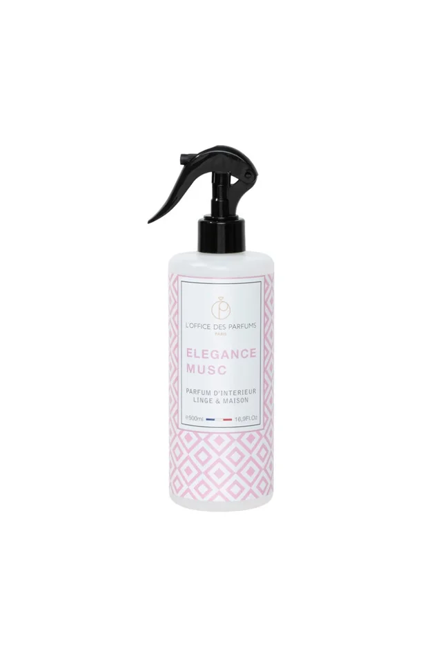 Parfum d’intérieur & de linge – Elegance musc – Frais – 500 ml